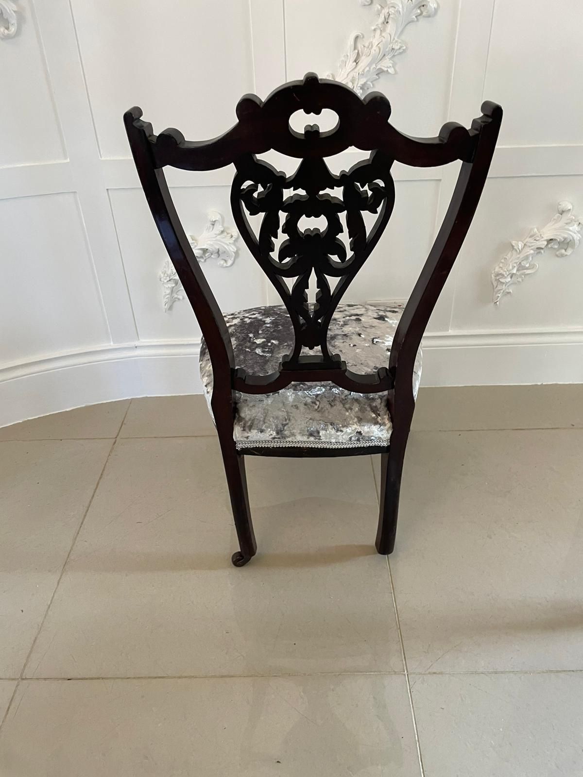 Antique Pair Of Quality Ebonised Side Chairs photo furniture