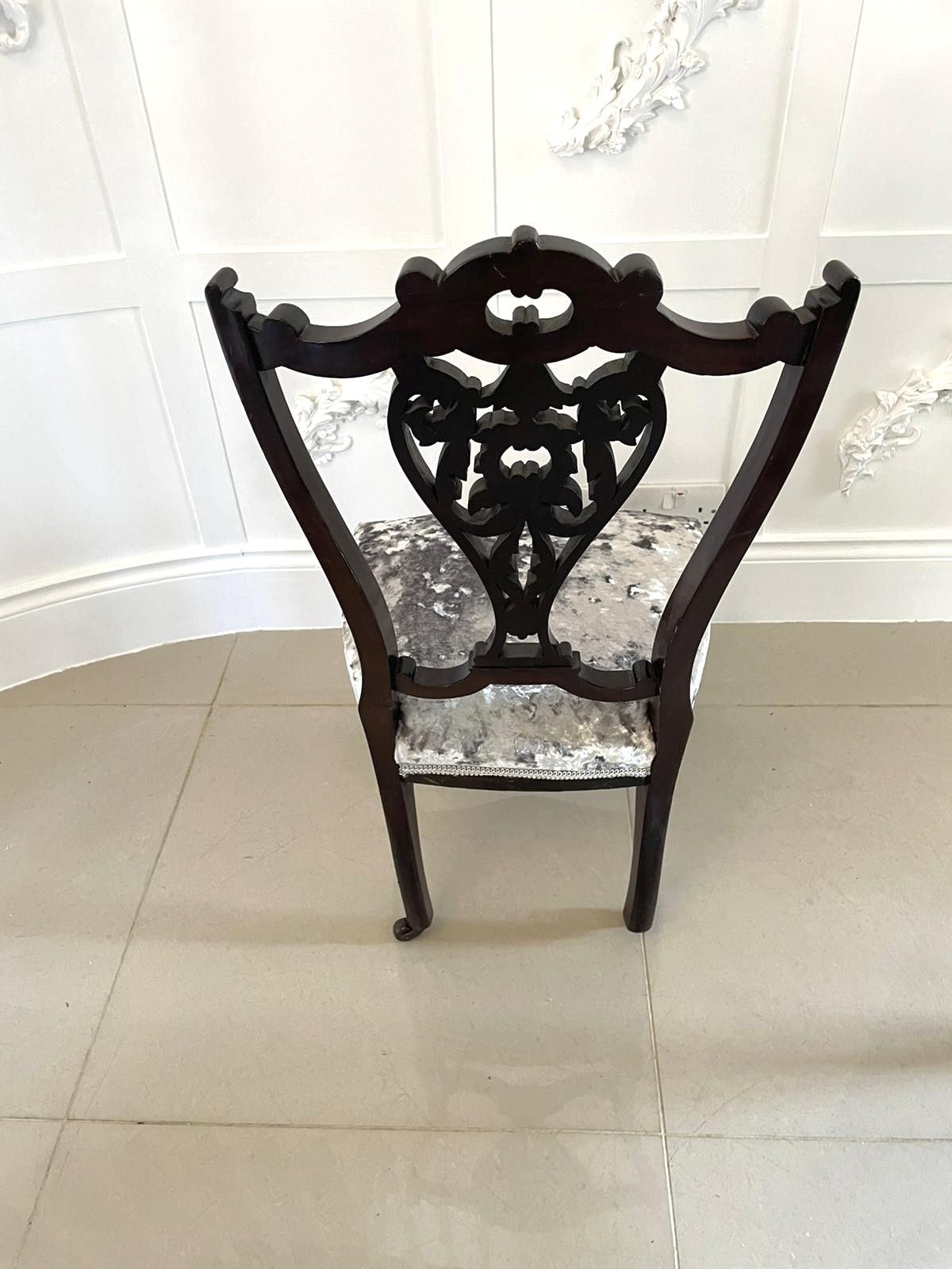 1250.0 Antique Pair Of Quality Ebonised Side Chairs photo