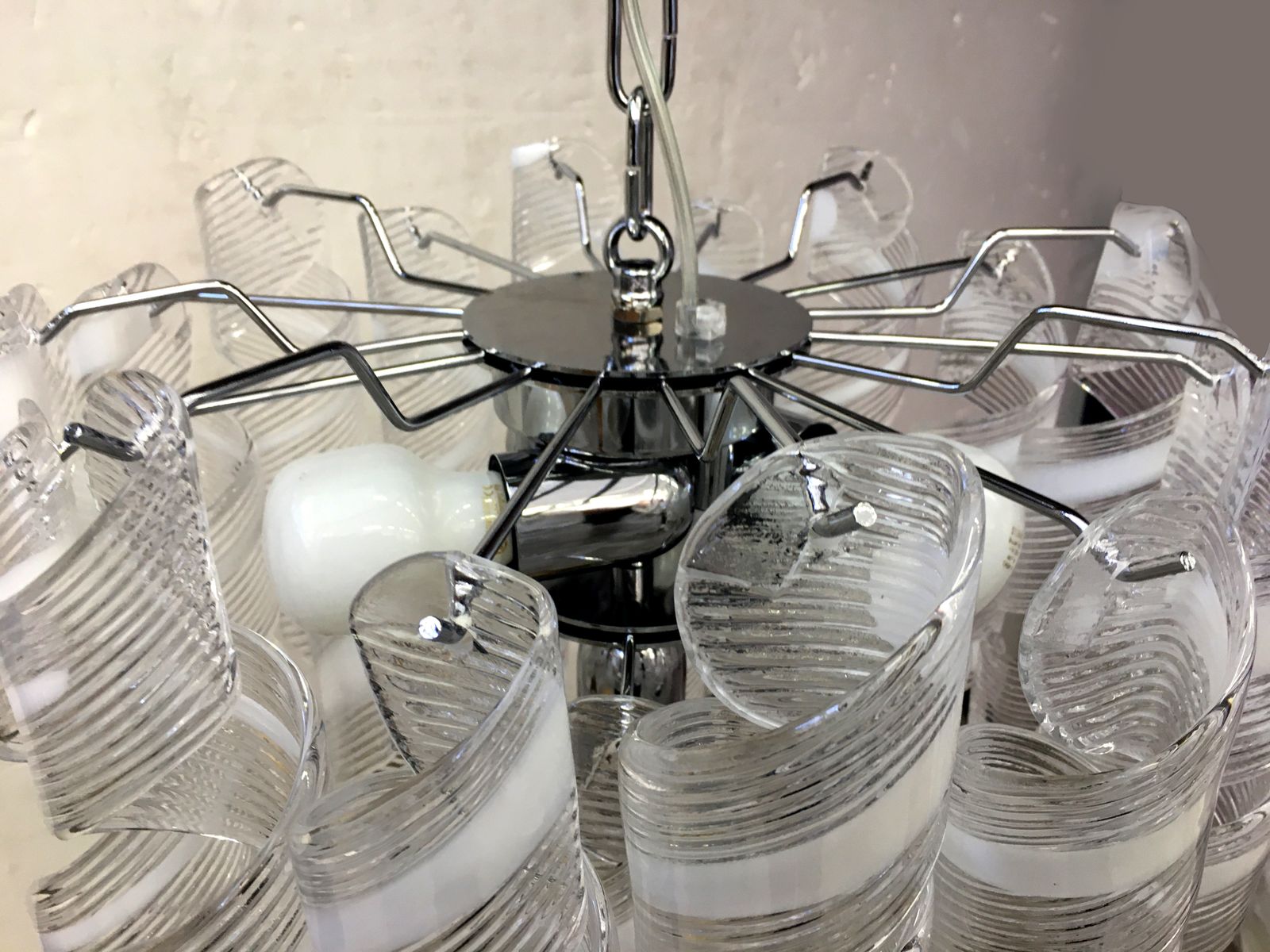 Chandelier Murano Glass Virgola Like Venini Style photo buy