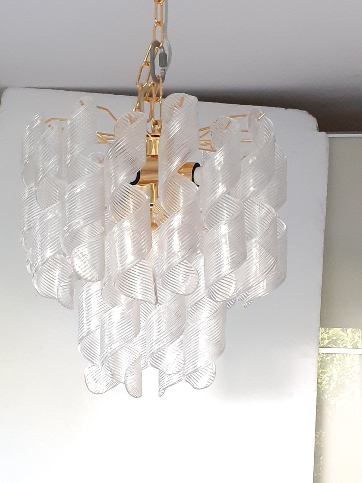 Impressive Murano Glass Sputnik Chandelier Virgola Like Mazzega Zuccheri Venini Barovier Style photo vintage