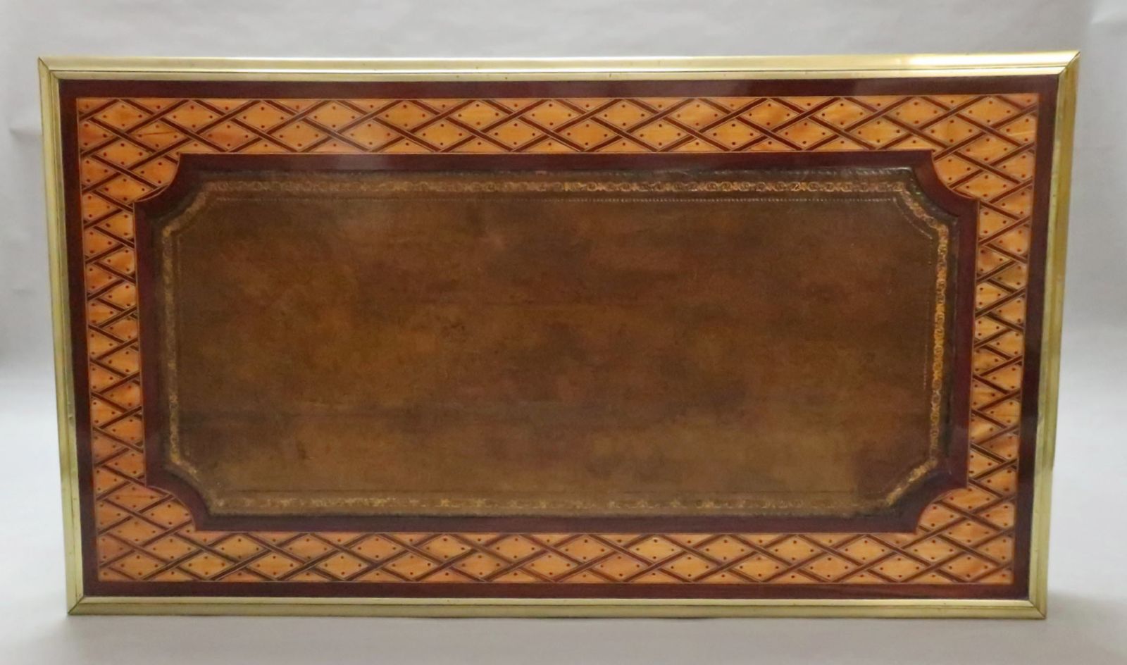 Victorian Satinwood Parquetry Writing Table Attributed To Donald Ross photo Furniture