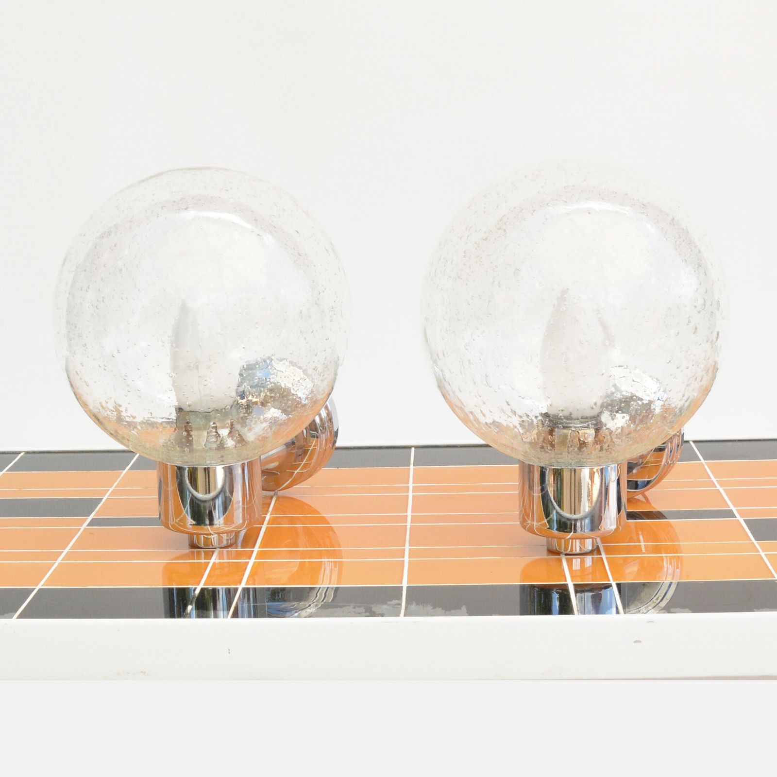 335.0 1980s Pair Of Wall Lamps, Karl Lenz, Germany photo