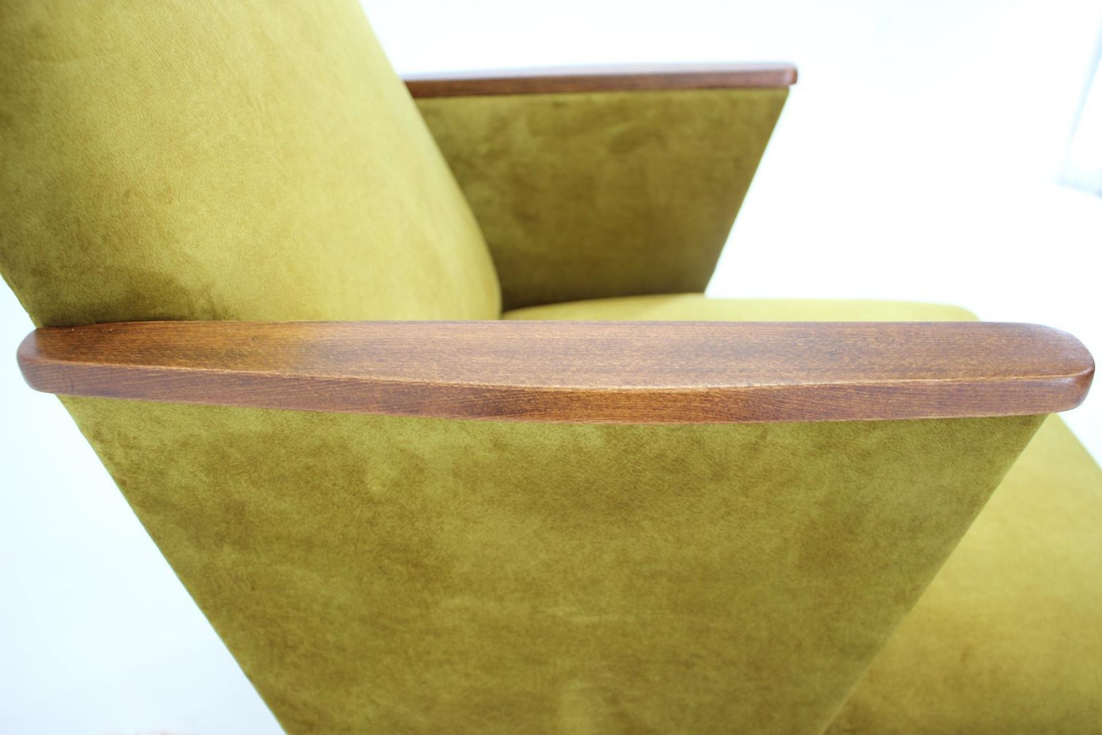 1960s Refurbished Beech Armchair, Czechoslovakia photo vintage