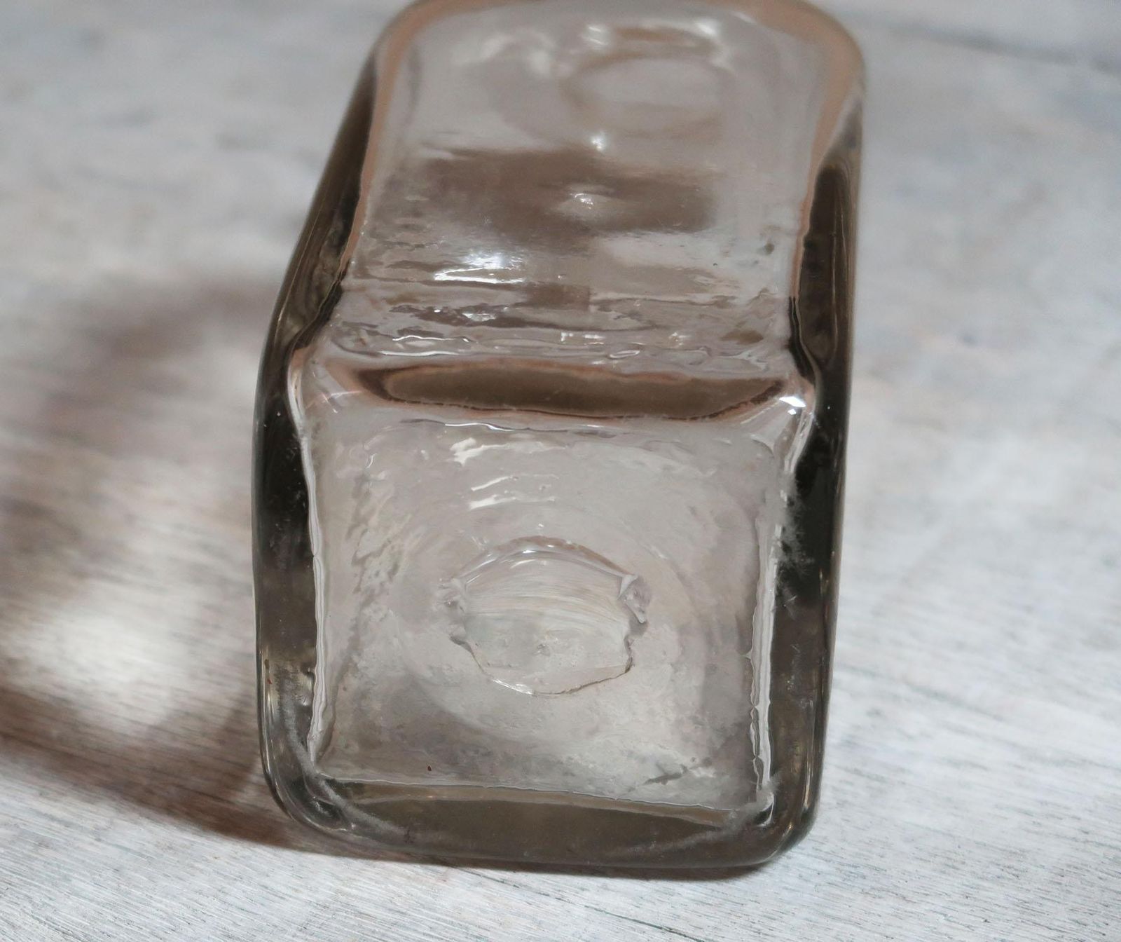 Antique Square Shaped Glass Carafe. English, 19th Century photo 140.0