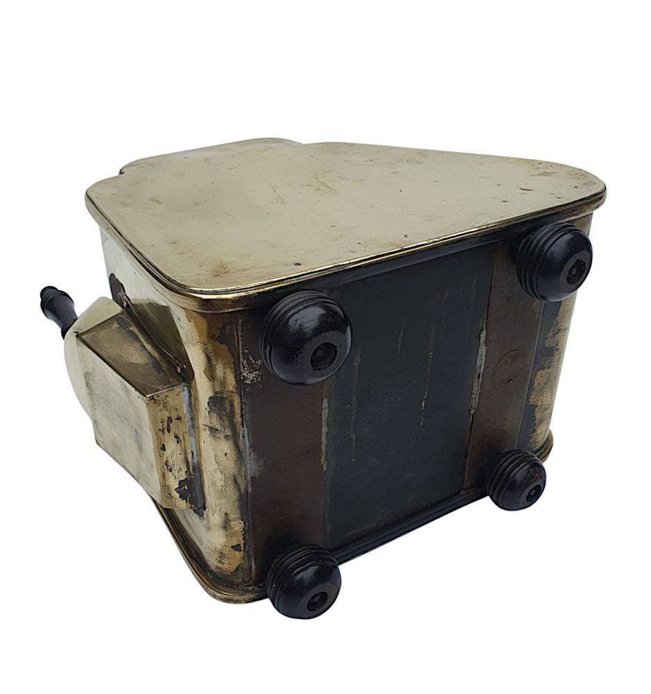 A Lovely Quality 19th Century Polished Brass Coal Scuttle photo Home Fixtures