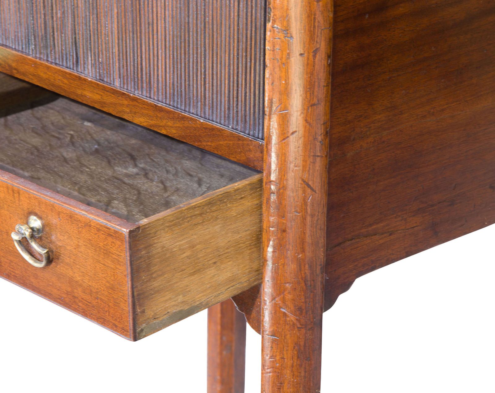 Fine & Unusual Geo III Mahogany Tambour Night Stand photo vinterior