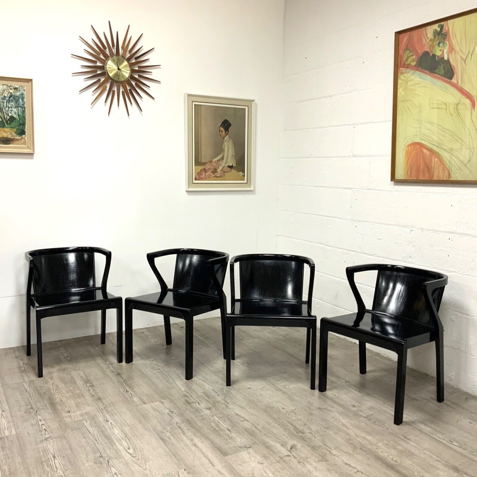 A Set Of 4 X Alvar Aalto 1930s Model No 2 /15 Stacking Dining Chairs For Finmar