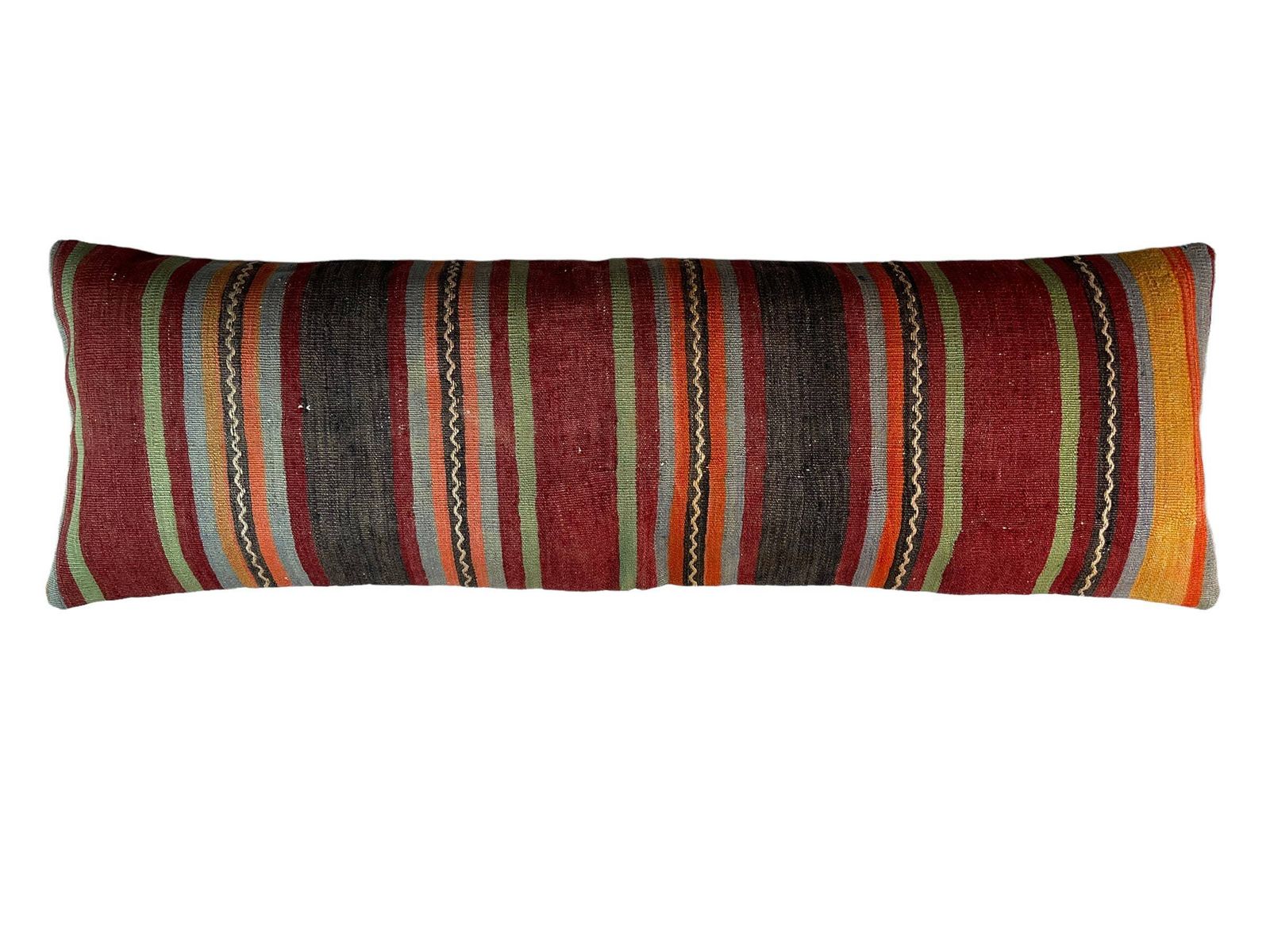 Einzigartige Kelim Kissen, Turkish Kilim Pillow, 16'×48' Pillow Cover, Sofa Pillow, Outdoor Pillow, Kilim Kissenhülle 120x40 Cm photo vinterior