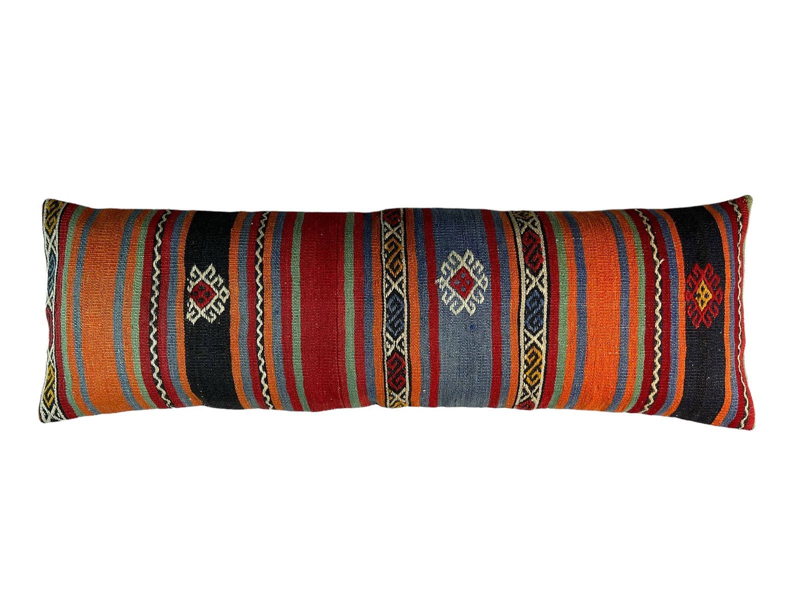 Einzigartige Kelim Kissen, Turkish Kilim Pillow, 16'×48' Pillow Cover, Sofa Pillow, Outdoor Pillow, Kilim Kissenhülle 120x40 Cm photo vintage