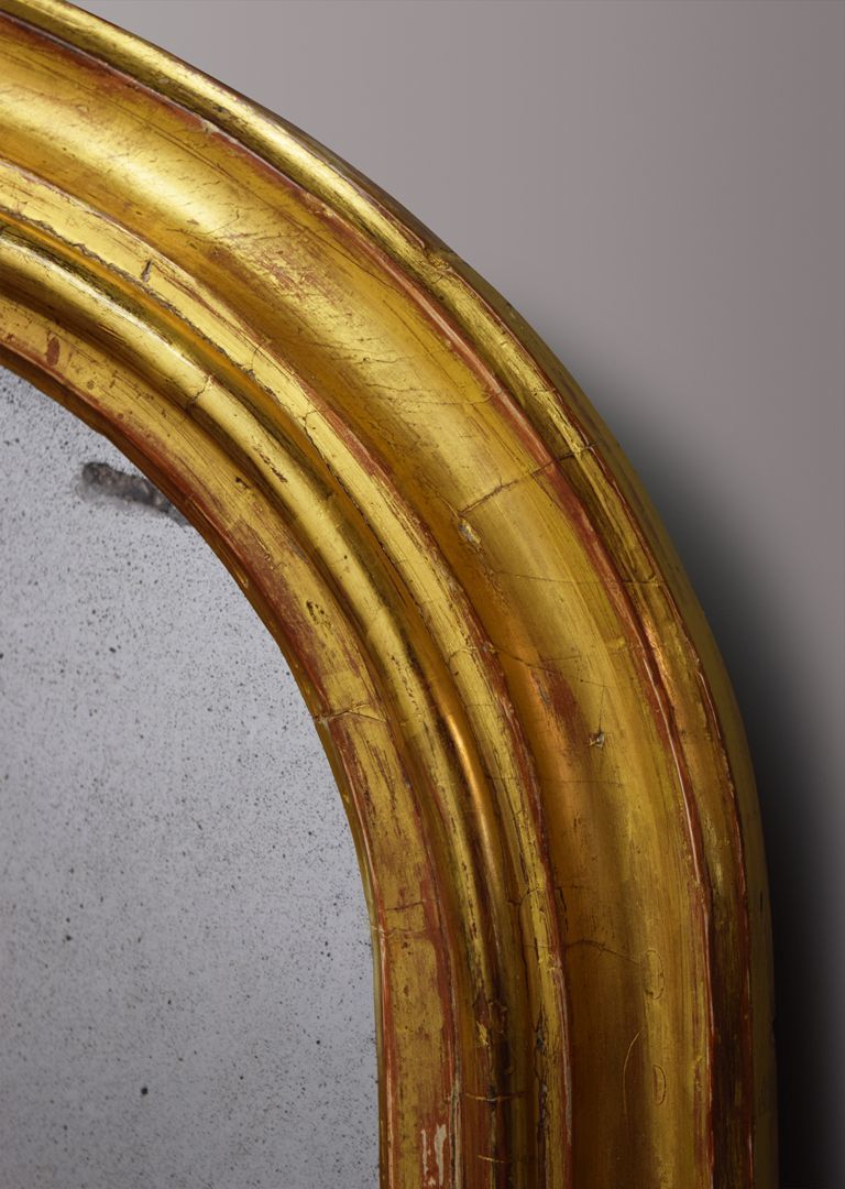 English Gilt Overmantel Mirror photo for sale