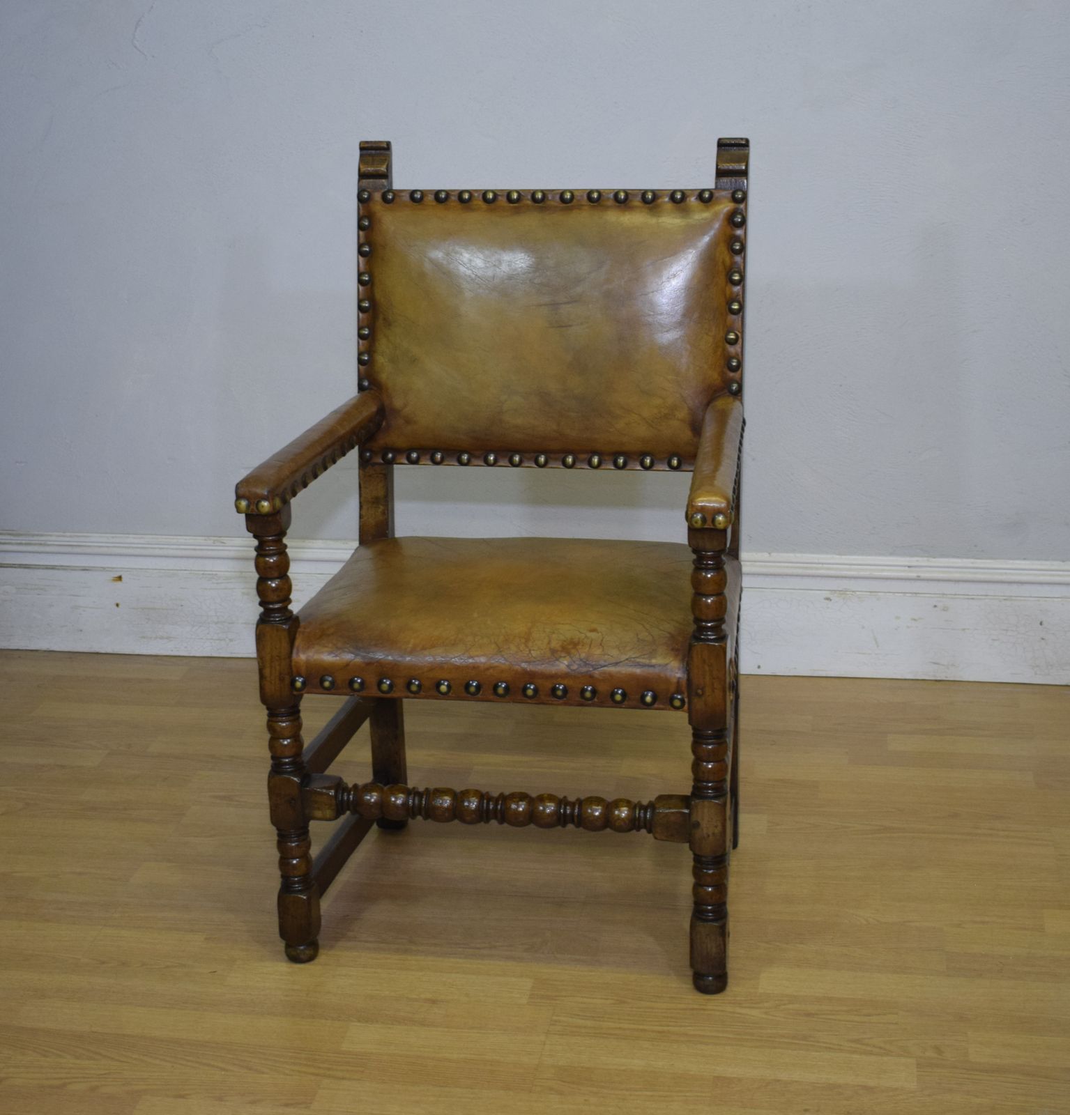 Early 20th Century Carved Oak Armchair photo furniture