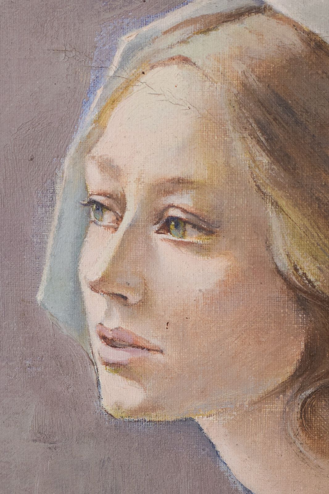 Portrait Of A Novice, 1960s, Oil Paint photo Art