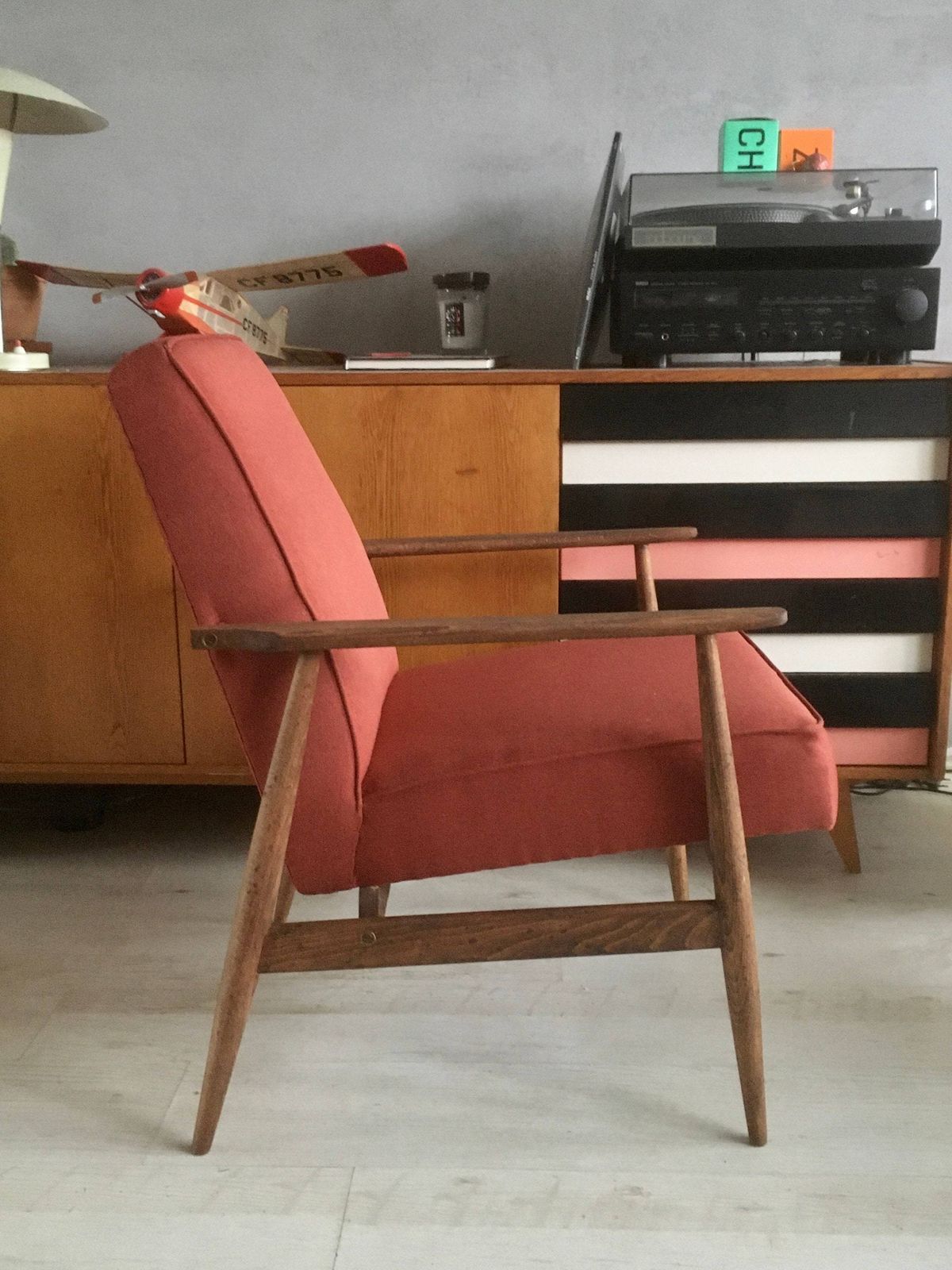 Vintage Polish Armchair 300 190 From Mid Century photo 375.0
