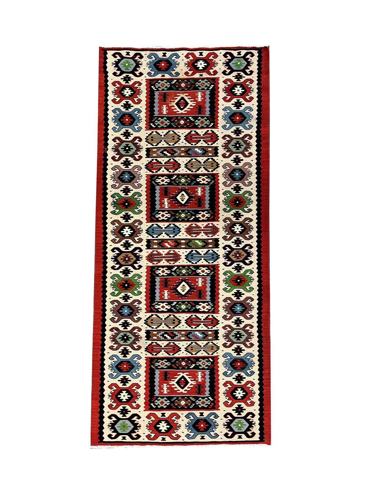 Red Rug Vintage Turkish Kilim Runner