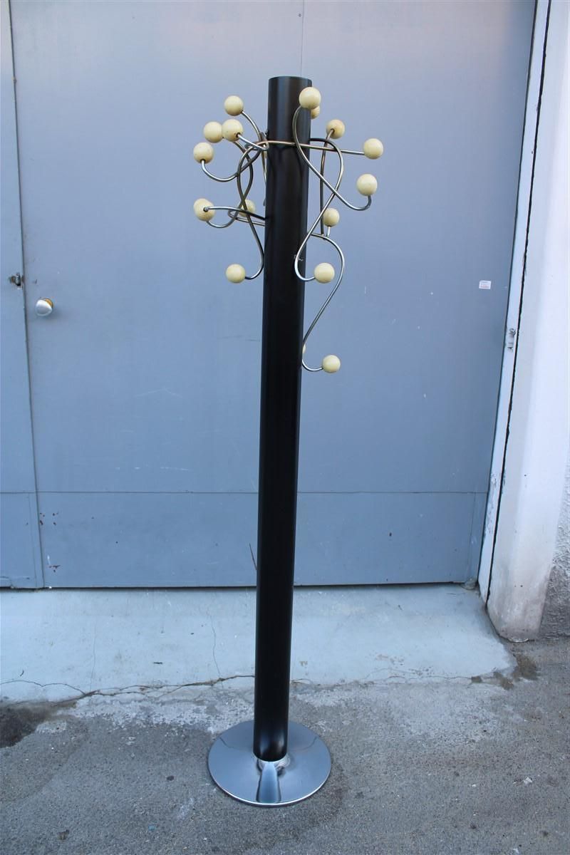 Black Metal And Steel Sculpture Clothes Hangers, Italy, 1970s photo furniture