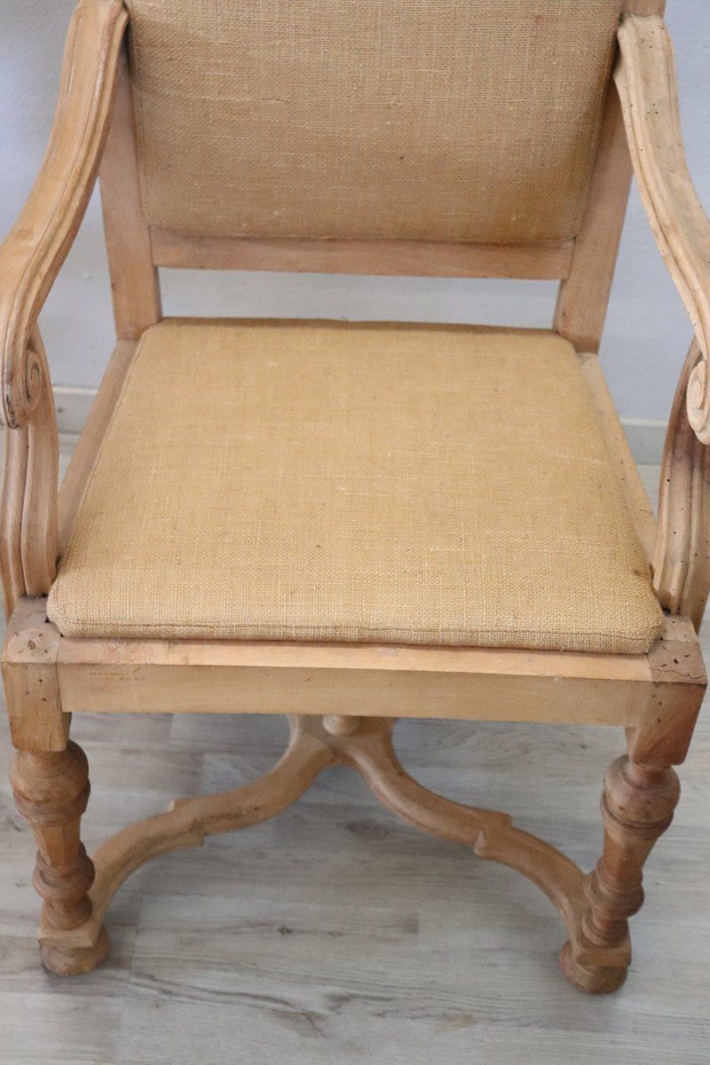 Jute And Poplar Wood Armchairs, 1930s, Set Of 2 photo buy