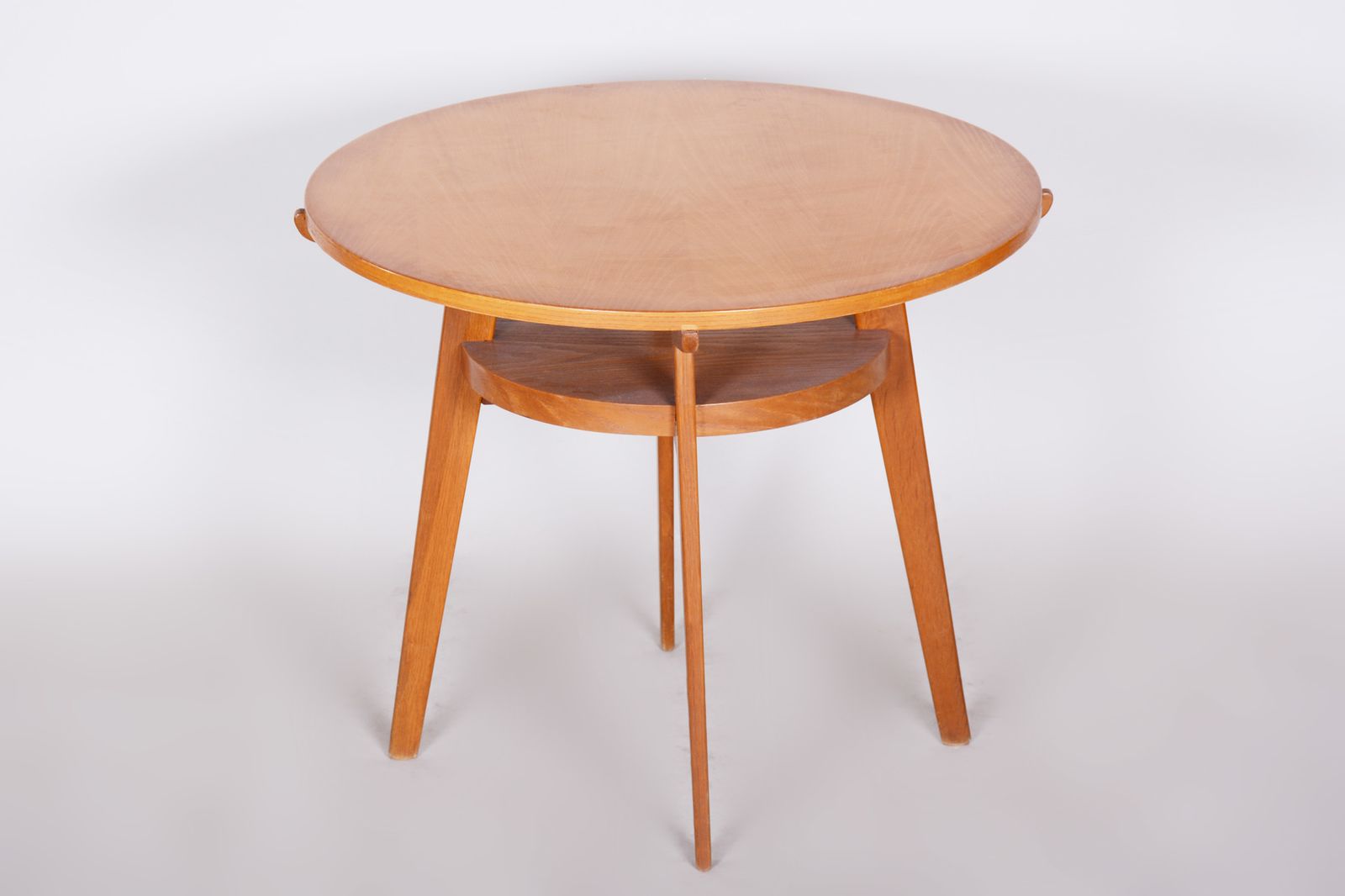 Small Mid Century Table, Made In Czechia, 1950s, Original Condition, Oak photo furniture