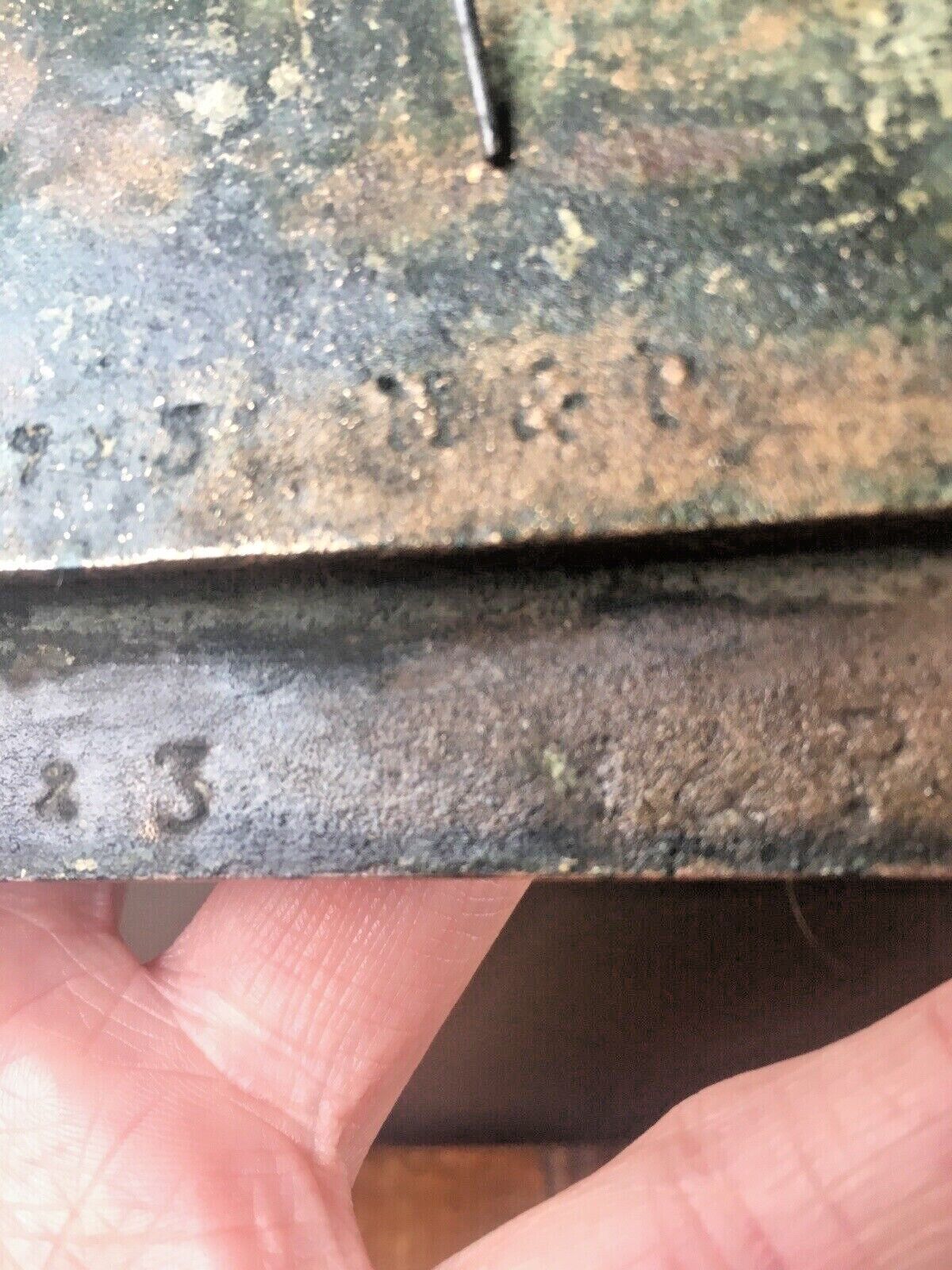 Reclaimed Antique Bronze Door Letter Letters Box Mail Posting Slot Copper Brass photo vintage