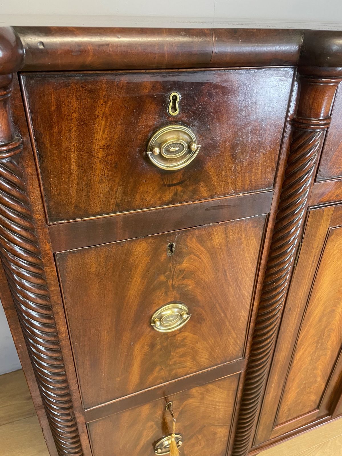 Regency Flame Mahogany Sideboard photo for sale