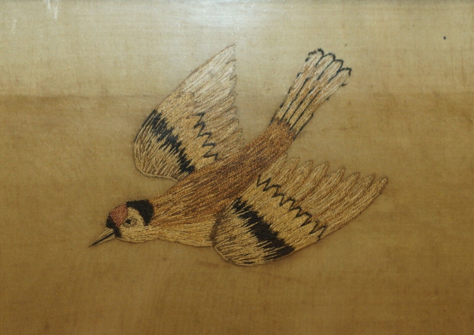 Pair Of 19th Century Silk Hand Woven Tapestries Pictures Depicting Birds Fruit photo vinterior