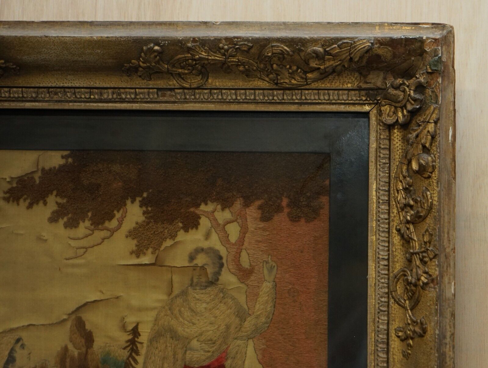 Ancient 17th 18th Century Silk Hand Woven Tapestry, 300 400 Years Old Must See photo for sale