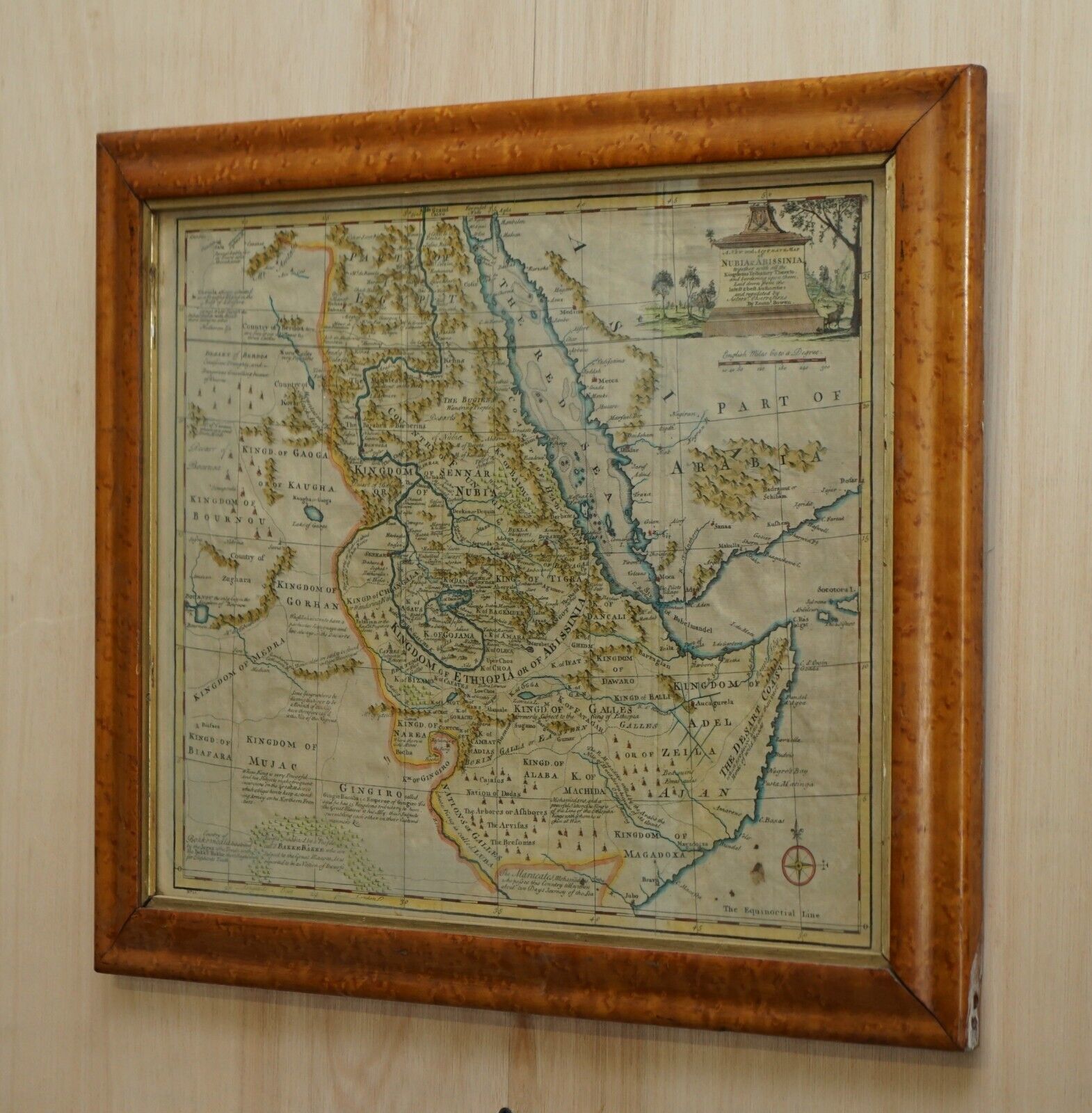 photo for sale London 1744 Published Watercolour Antique Map Of East Africa By Eman Bowen