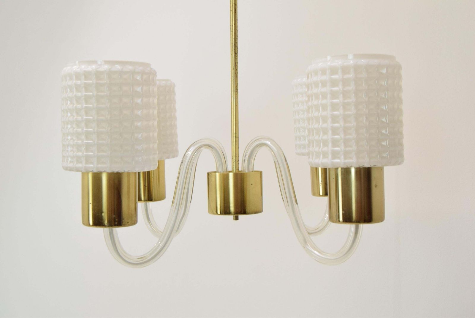 photo furniture Mid Century Chandelier/Kamenicky Senov,1970's.