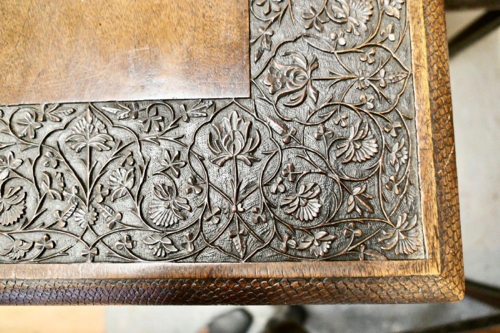 Carved Extending Table And 6 Matching Carver Chairs photo Furniture