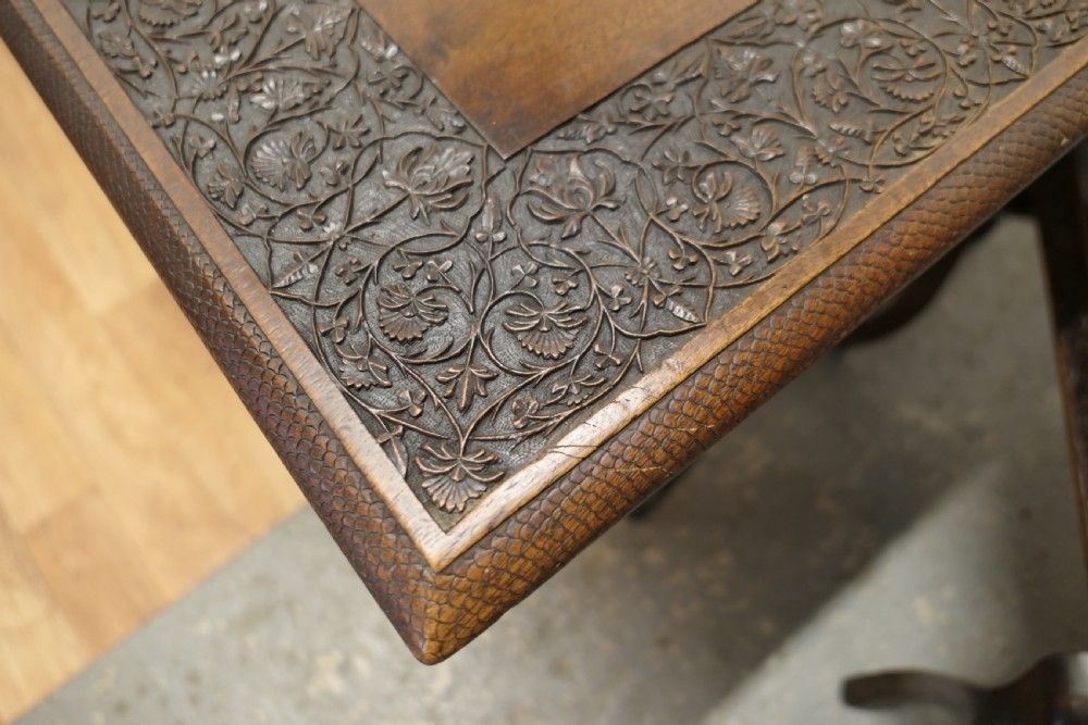 photo furniture Carved Extending Table And 6 Matching Carver Chairs