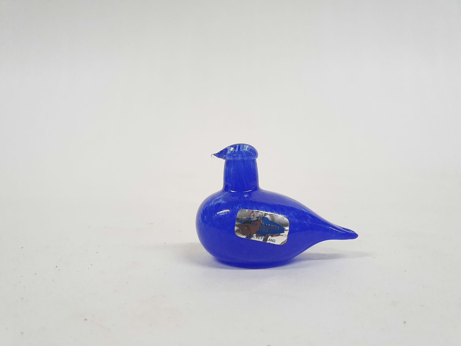 Oiva Toikka For Iittala Blue Glass Bird, Finland 1970's photo furniture