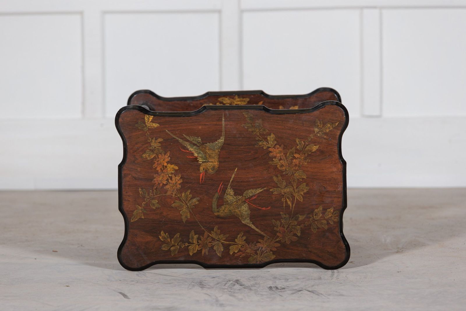 19thc English Rosewood Chinoiserie Two Tier Side Table photo for sale