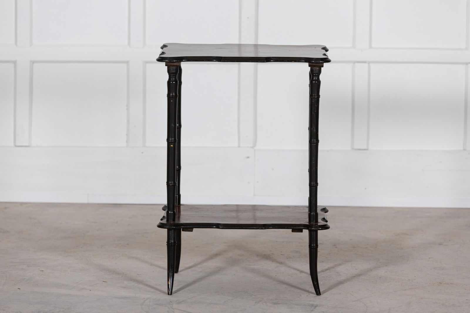 19thc English Rosewood Chinoiserie Two Tier Side Table photo vinterior
