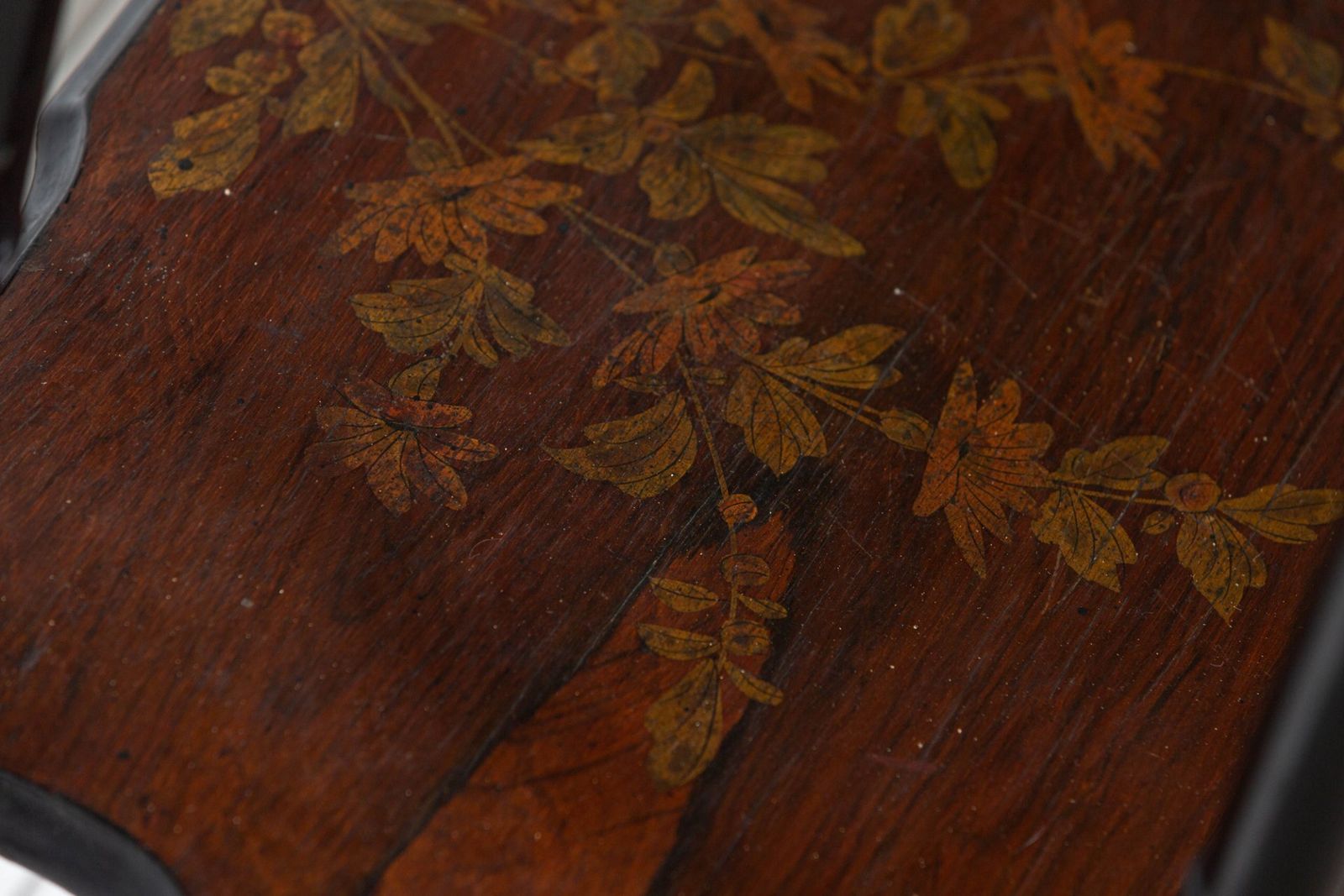 photo for sale 19thc English Rosewood Chinoiserie Two Tier Side Table