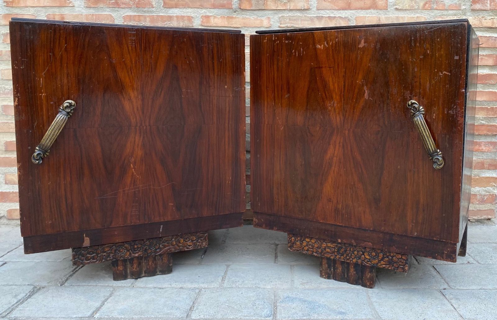 French Art Deco Nightstands, 1930s, Set Of 2