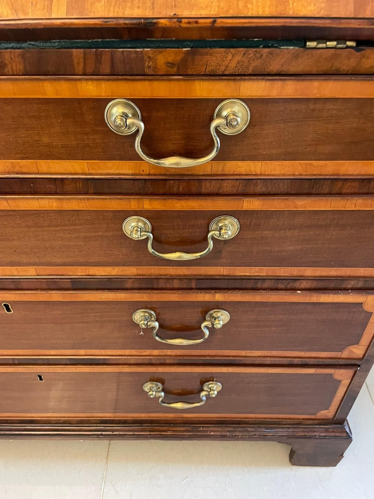 photo furniture Outstanding Quality Antique Mahogany Inlaid Bureau Bookcase