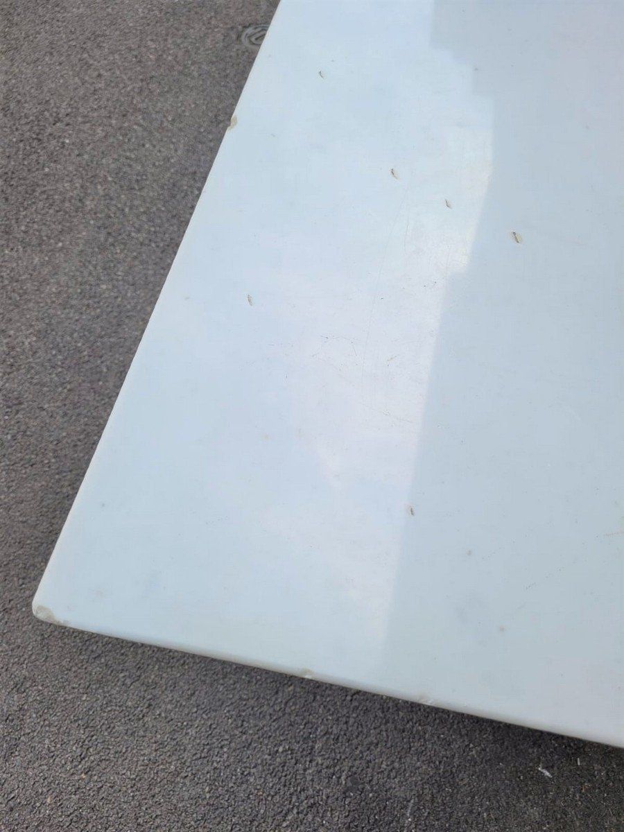 Lino Sabattini, Console In Marble And Brushed Aluminum, 20th Century photo Furniture