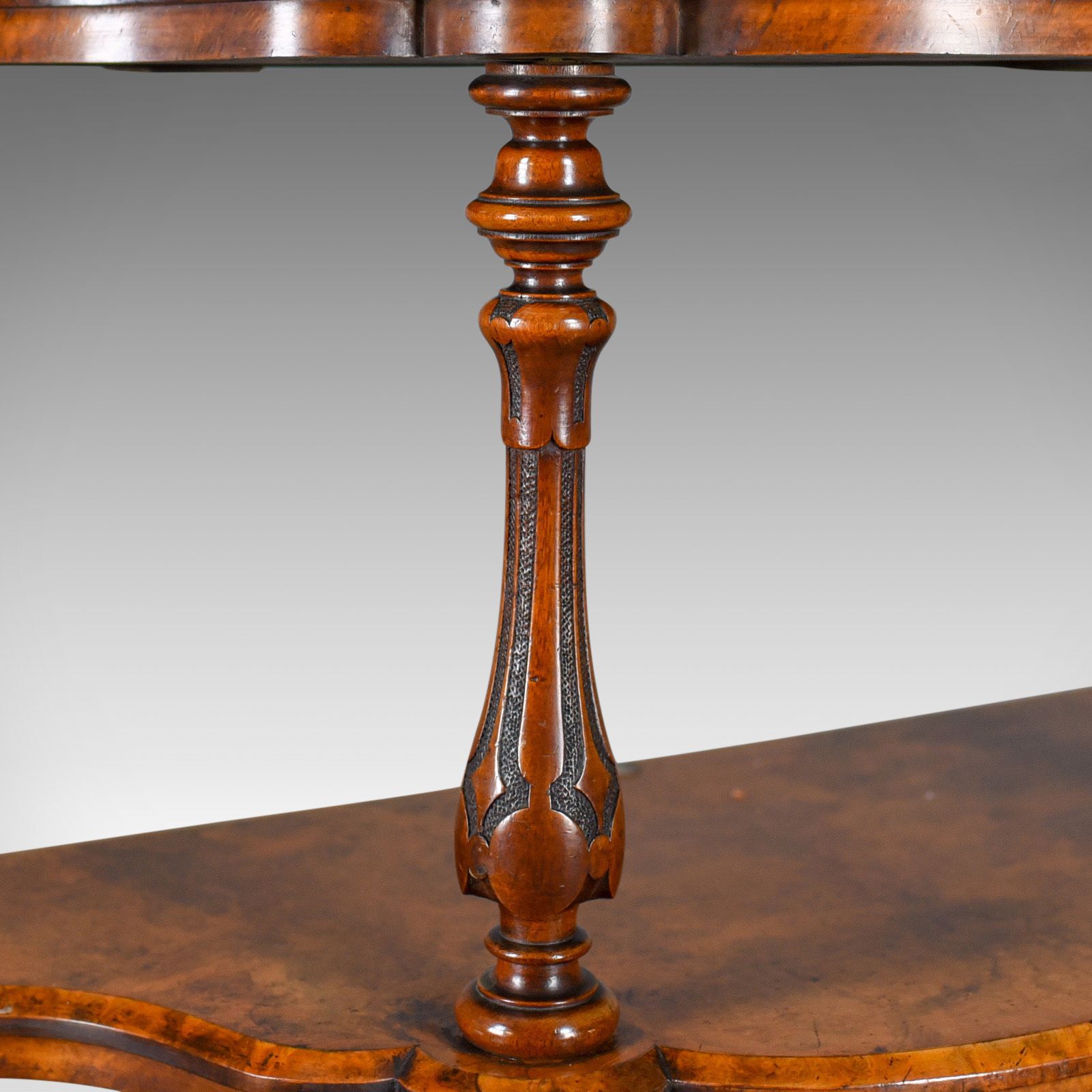 Antique Whatnot, Irish, Burr Walnut, Mirror Stand Robert Strahan & Co Circa 1840 photo buy