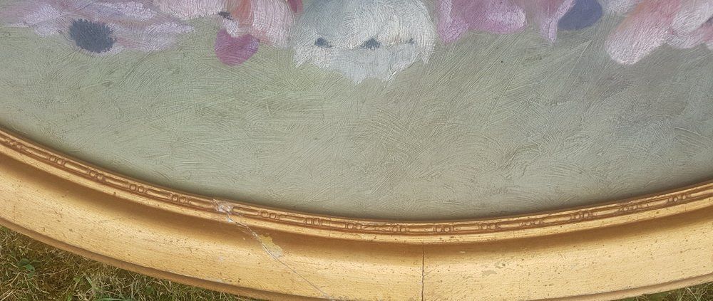 Romantic Still Life With Anemones, Early 20th Century, Oil On Canvas photo furniture