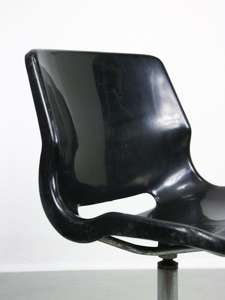 photo furniture Swedish Overman Office Swivel Chair In Black By Svante Schöblom, 1970s