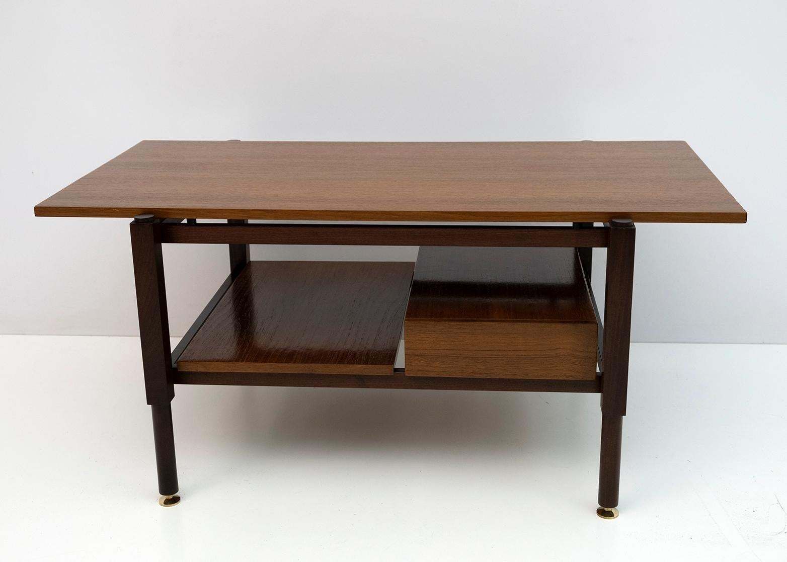 Ico Parisi Mid Century Modern Italian Mahogany Coffee Table, 1950s photo vinterior