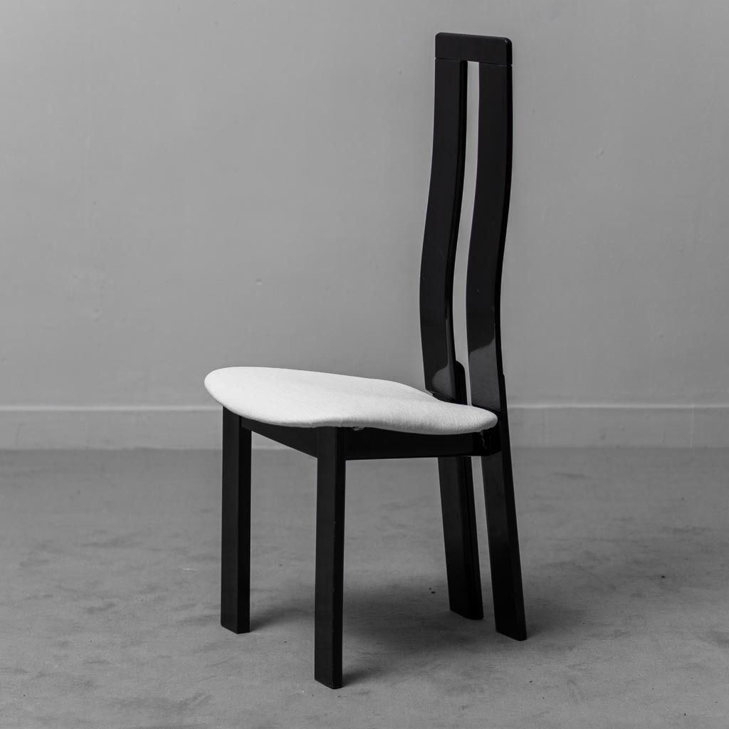 Black Chairs Pietro Costantini Ello 70s Vintage Modern Antiques Set Of 8 photo 4783.86
