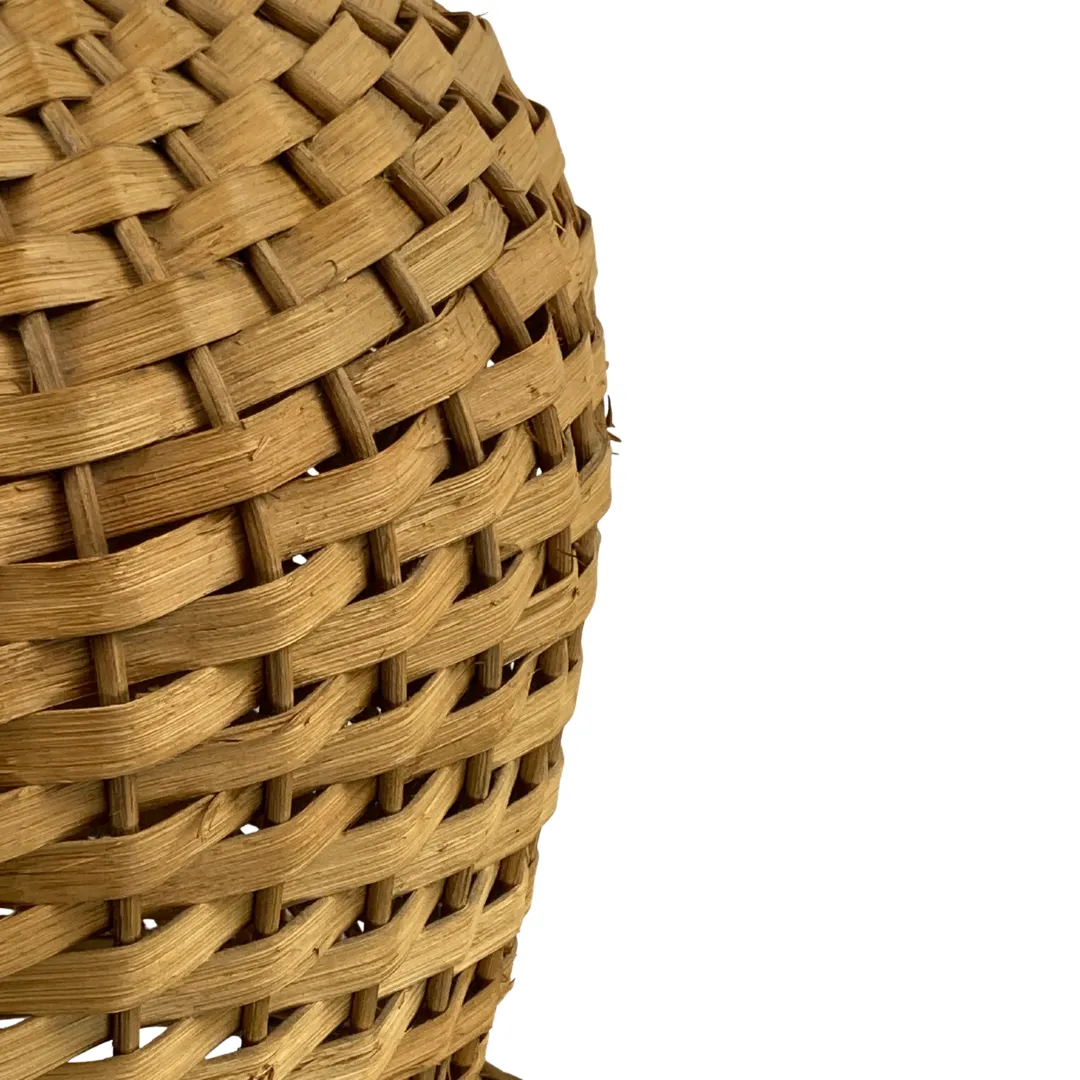 photo vinterior Midcentury Scandinavian Rattan Wicker Mushroom Floor Lamp, 1960s