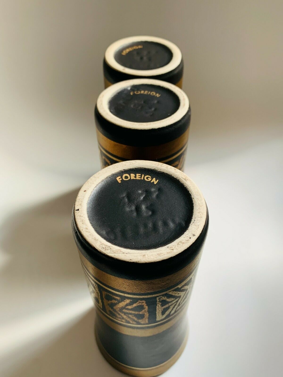 3 Mid Century Brown Gold And Bronze Vases By Dumler & Breiden West Germany photo Home Decor