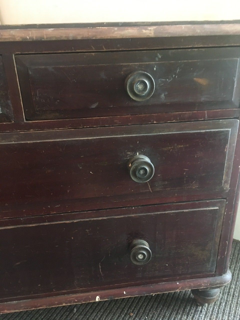 Victorian Pine Chest Of Drawers With Original Scrumble photo for sale