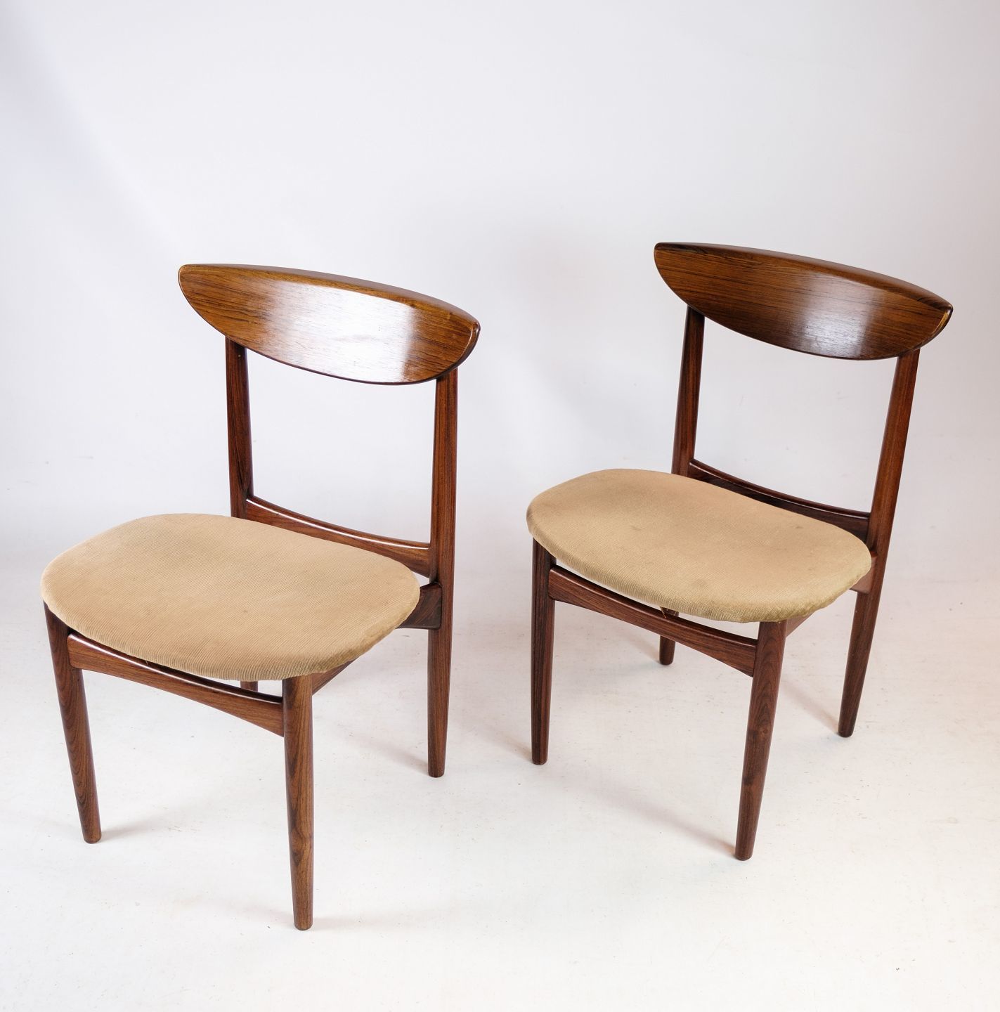 Set Of 2 Chairs, Rosewood, Peter Hvidt, 1960s Excellent Condition