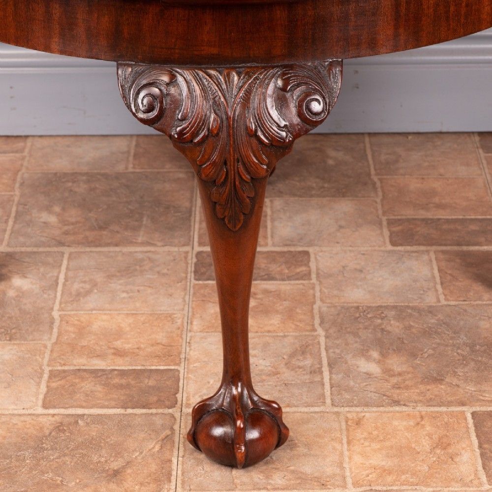 Good Quality Carved Mahogany Pie Crust Coffee Table photo vintage