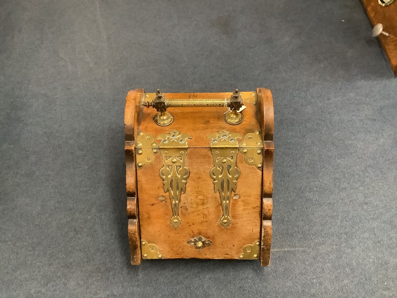 Victorian Mahogany Brass Coal Scuttle