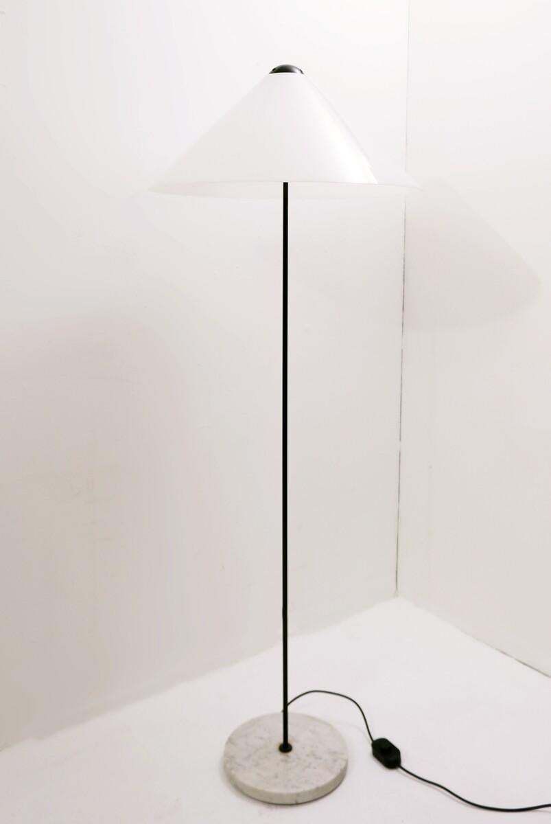 Mid Century Modern Floor Lamp "Snow" By Vico Magistretti For O Luce, Italy, 1970 photo vintage