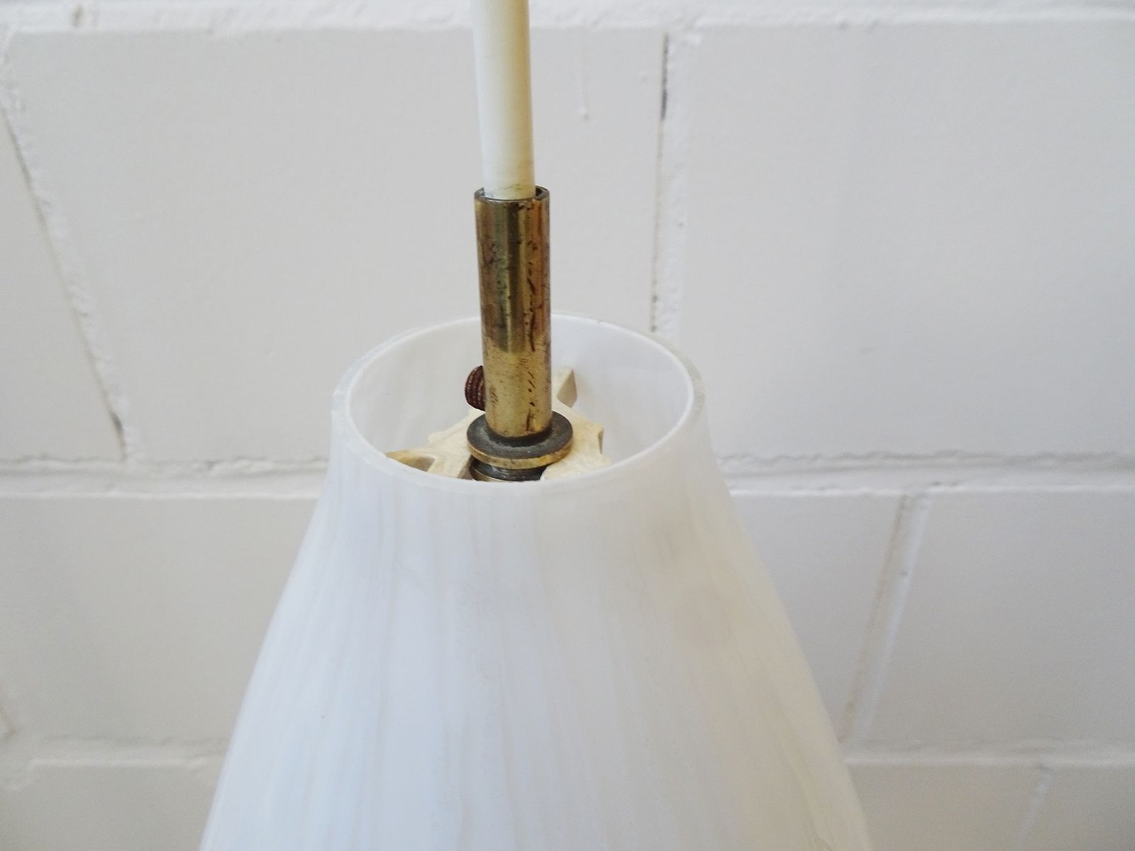 photo furniture Glass Pendant Lamp, 1950s, Vintage