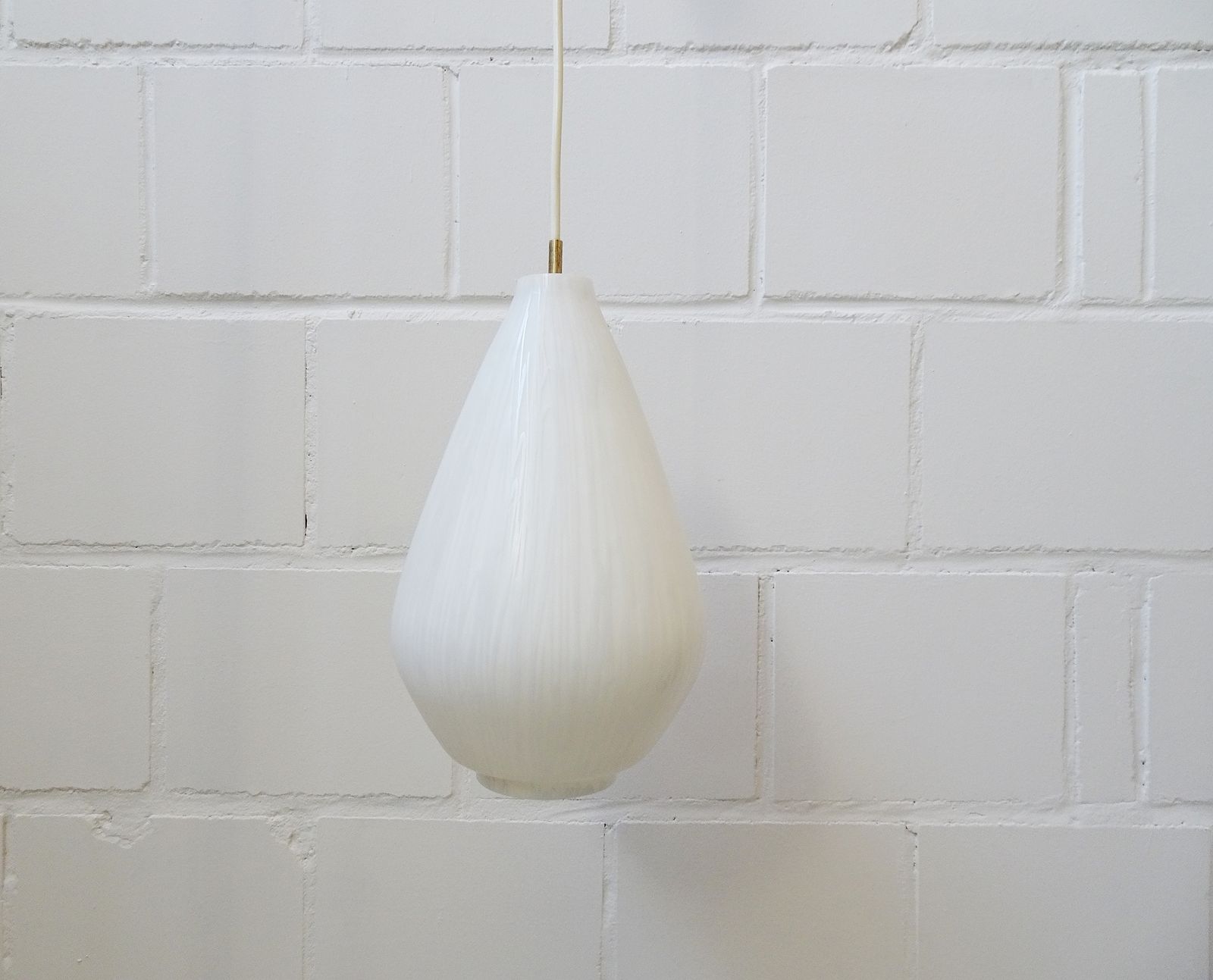 Glass Pendant Lamp, 1950s, Vintage photo vintage